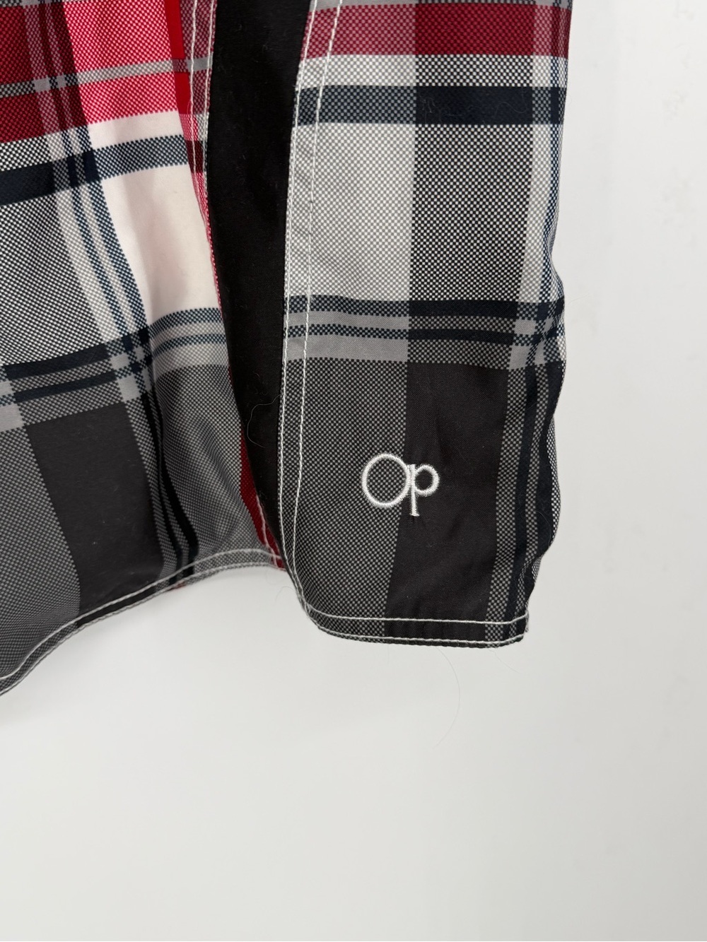 OP Plaid Board Swim Trunks - Picture 3 of 6